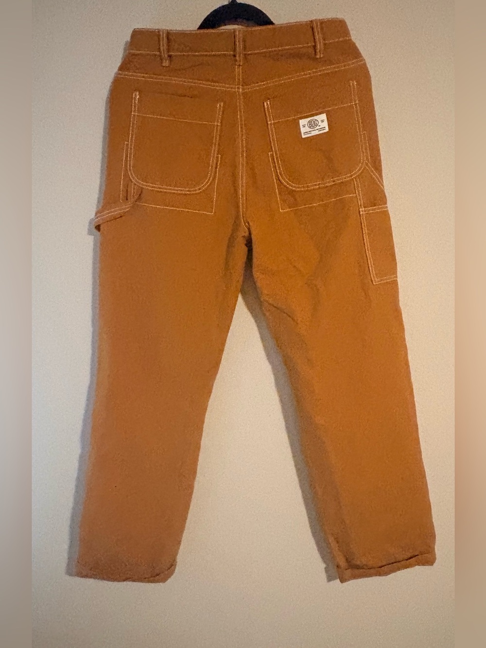 Urban Outfitters Tan Cargo Workpants with Contrast Stitching